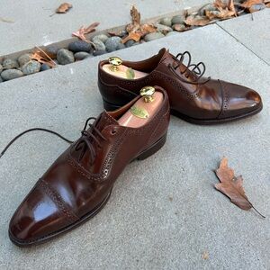 Meermin dark brown shell cordovan adelaide Oxford shoes, US10D, worn twice